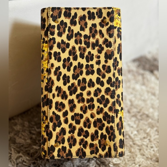 *RARE VINTAGE GIANNI VERSACE* 2-Way Canvas & Leather Baroque Gold LUXURY Handbag - Picture 7 of 16